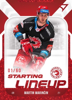 Martin Marincin Trinec Tipsport ELH 2022/23 SportZoo 2. serie Starting LINEUP 2nd PERIOD /60 #SL-03